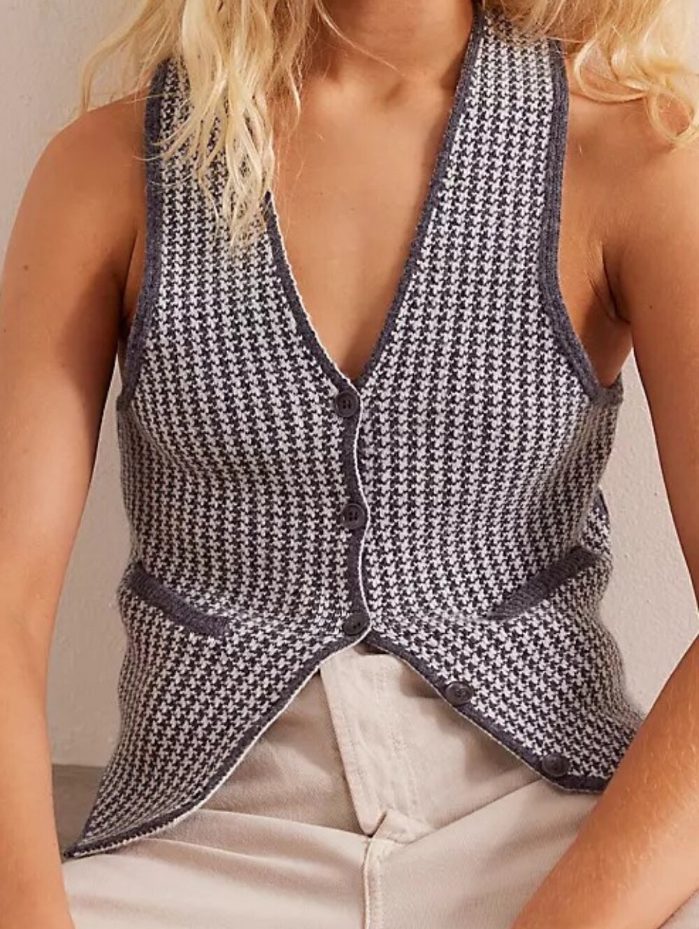We The Free Suit Up Vest in Charcoal Combo Size S New